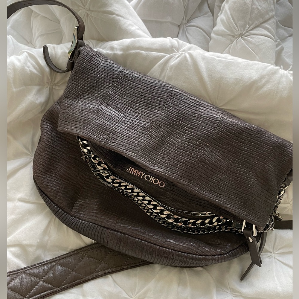 Jimmy Choo Cross Body Slouchy Chain Bag